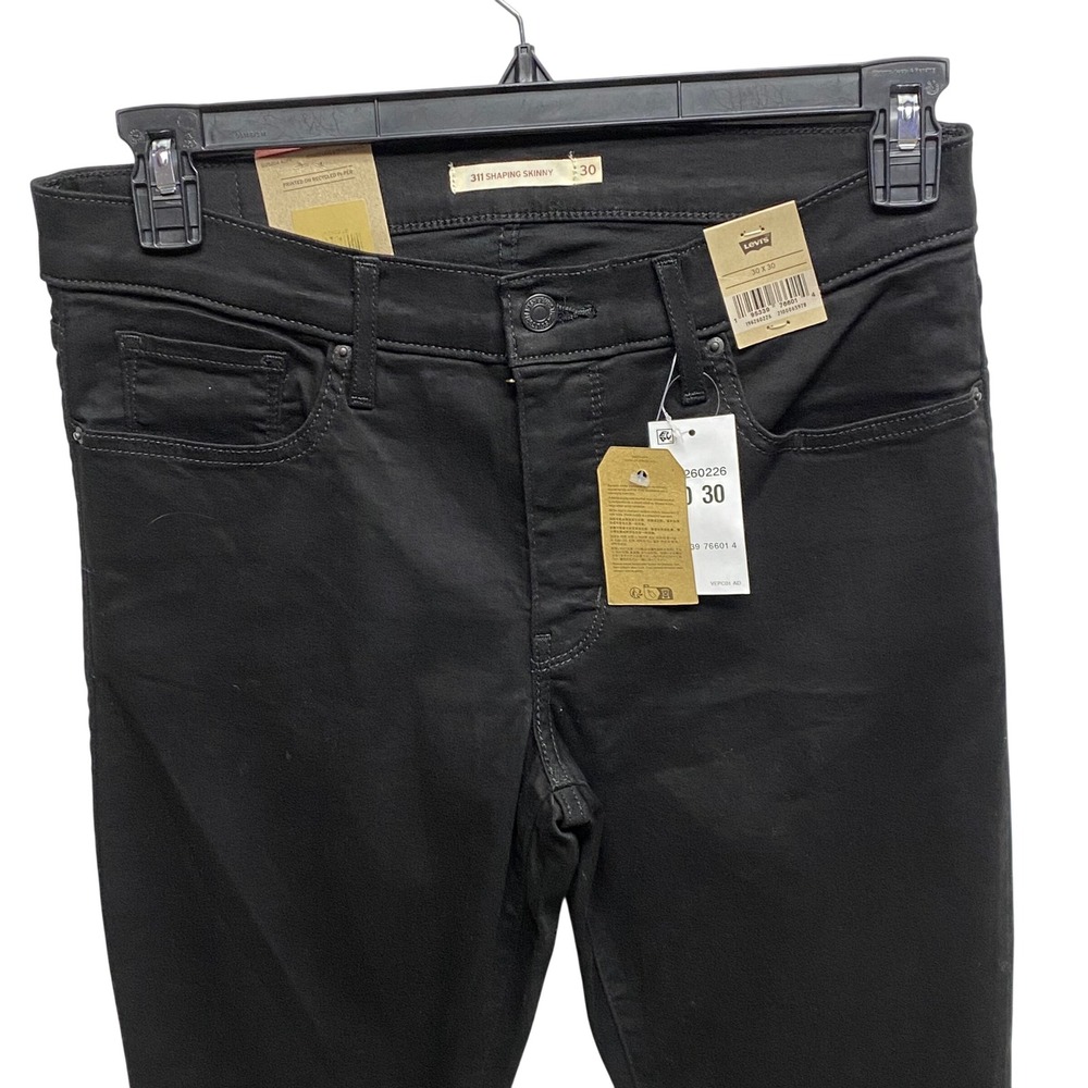 Levi's 311 Shaping Skinny Black Jeans Women Size 30 NEW With Tags - Picture 4 of 7
